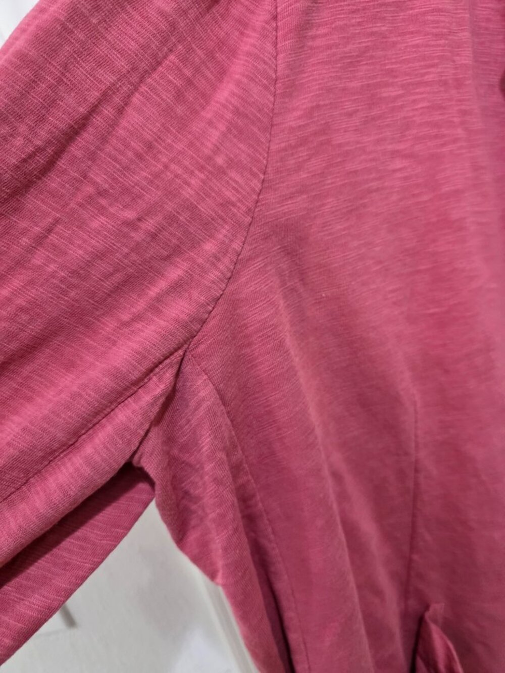 CHICO'S XXL (4) Pink Cotton Modal Open Cardigan Sweater Plus Size Knit Blazer - Picture 8 of 11